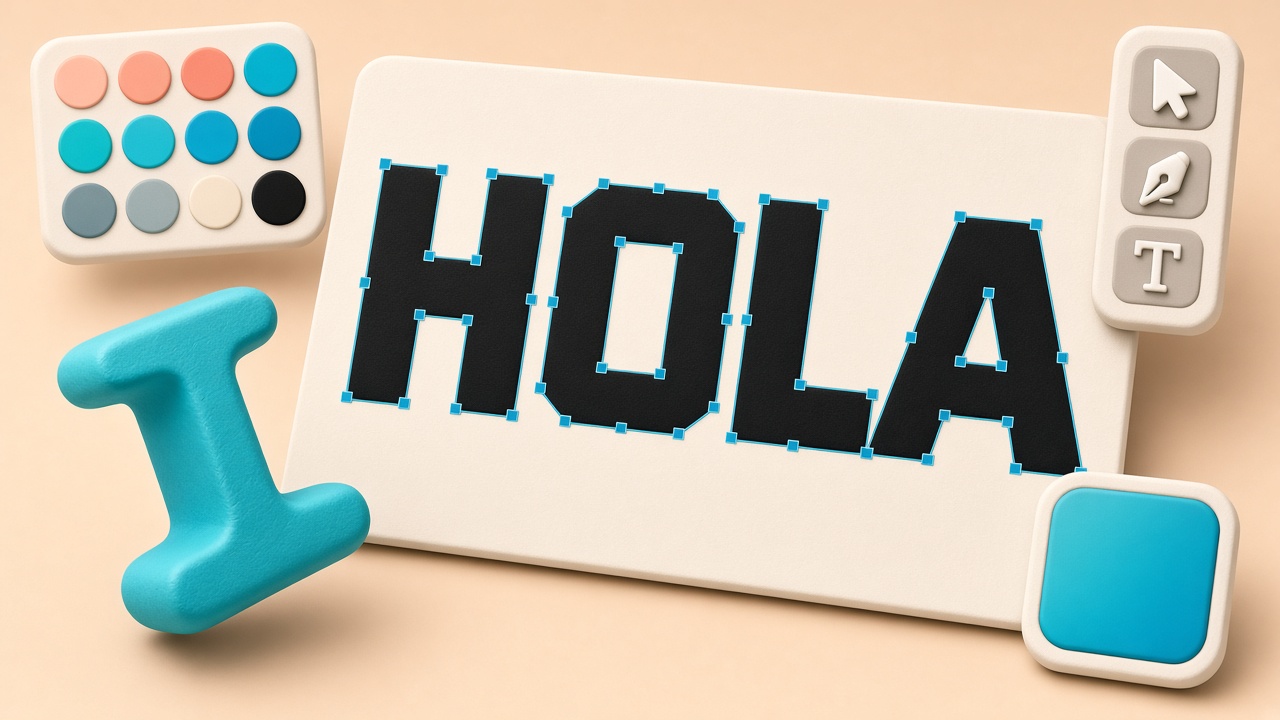 Texto HOLA listo para convertir