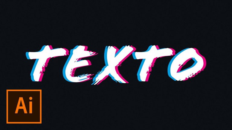 Efecto Texto Anaglifo 3D Simple en Adobe Illustrator